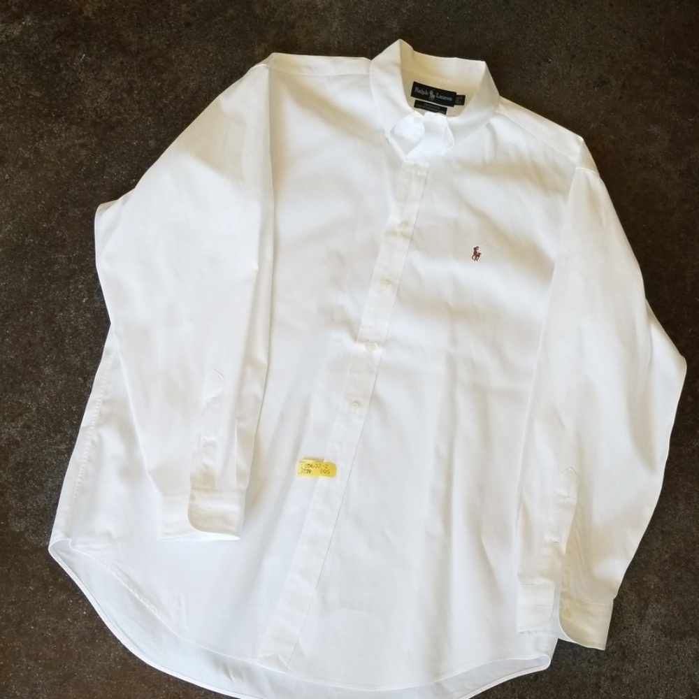 EUC Men's White Ralph Lauren Button Down Shirt
